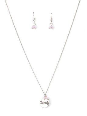 Paparazzi "Mother" Silver Necklace and Earrings Set (NS271)